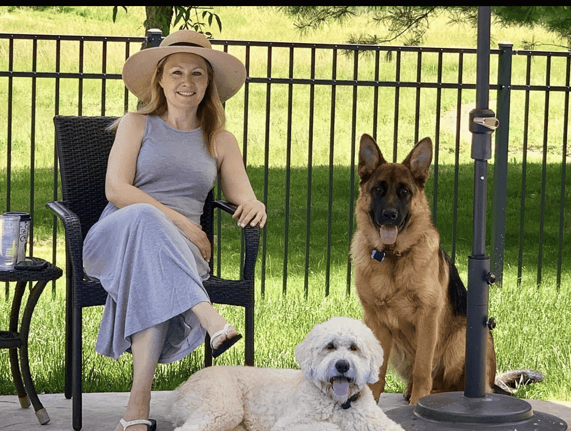Laurie With Family Dogs In New Jersey