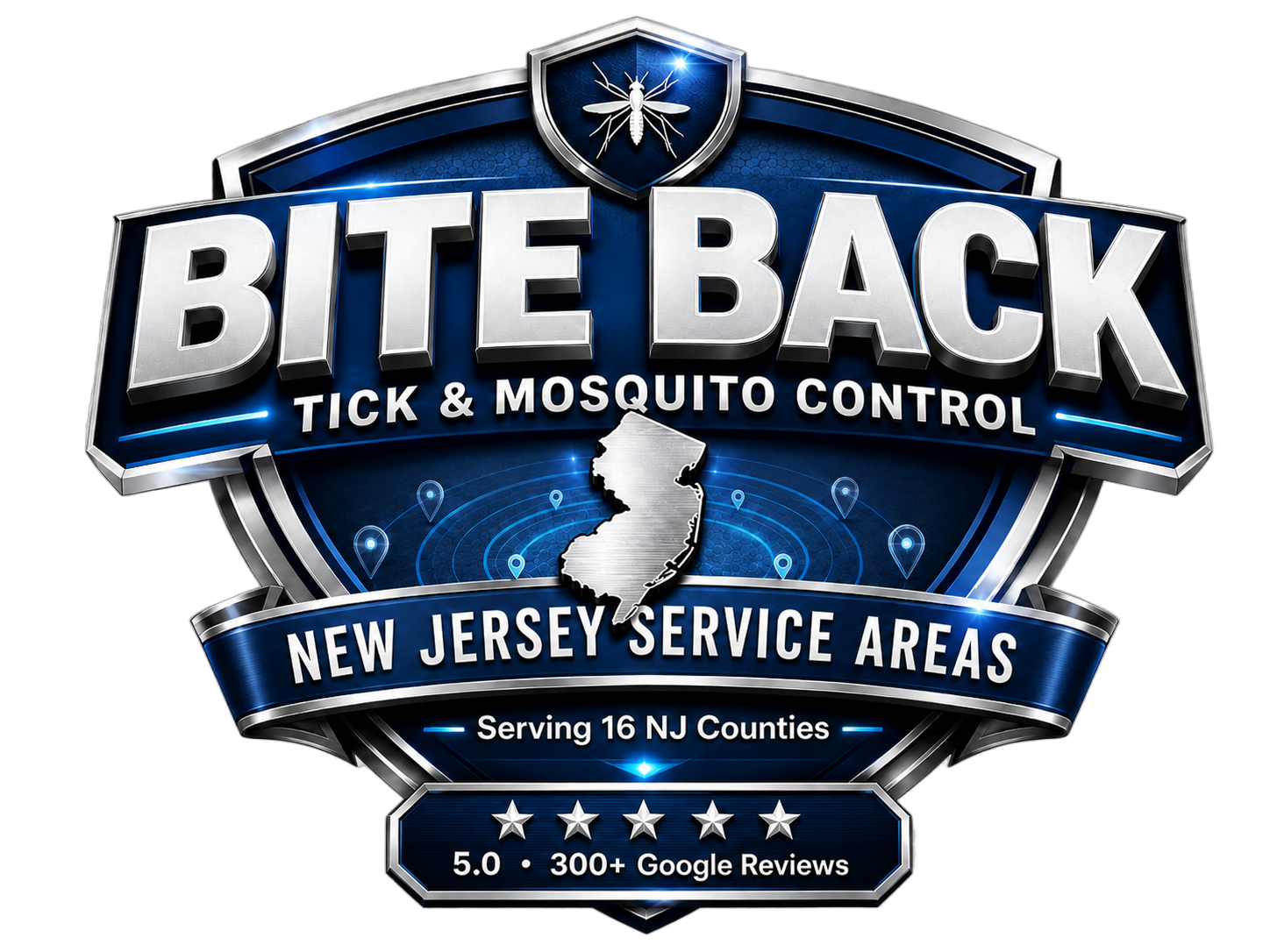 Bite Back New Jersey Service Area Map