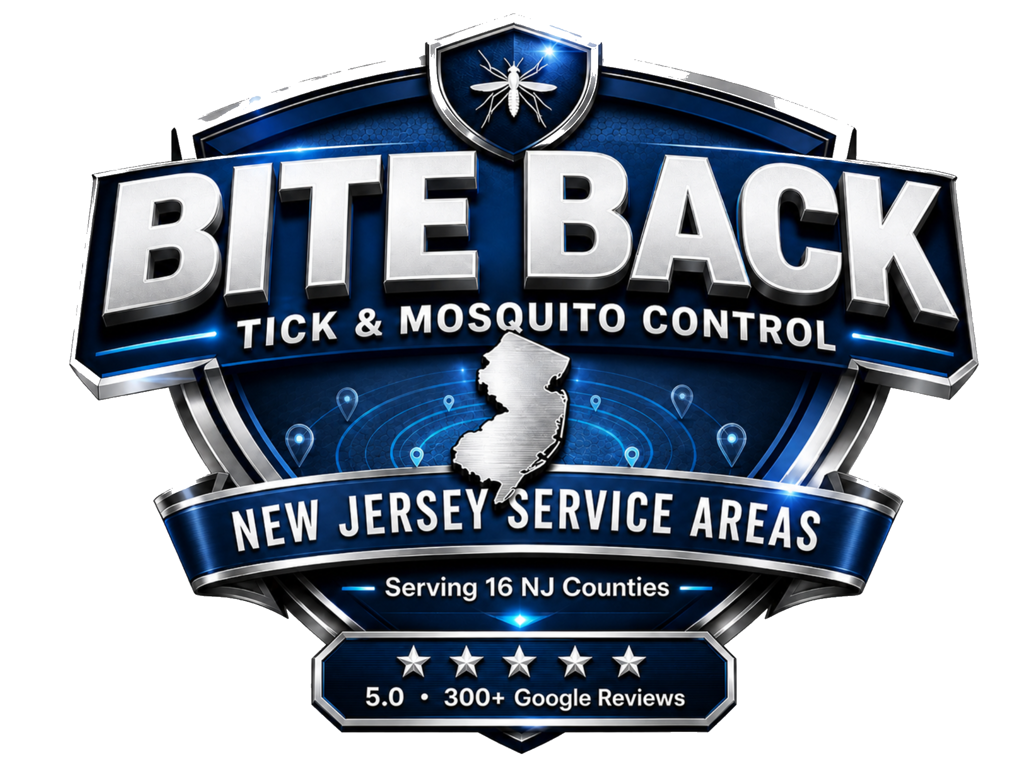 Bite Back New Jersey Service Area Map
