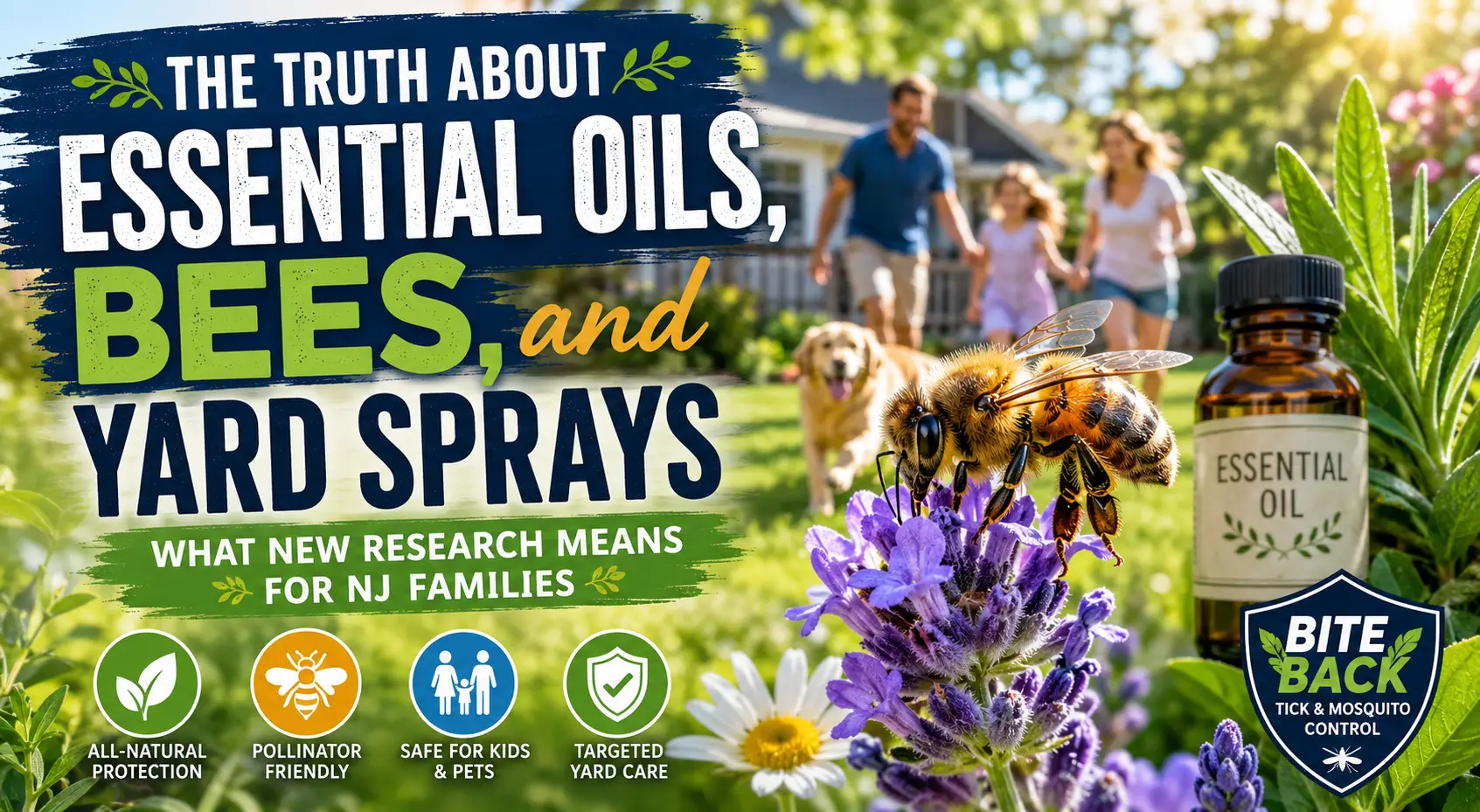 Blog 4 New Research Suggests Certain Essential Oils May Be A Safer Alternative To Synthetic Pesticides For Honey Bees. Learn How Bite Back Protects Nj Yards, Kids, Pets, And Pollinators. Focus Keyword: Essential Oils Bees Yard Sprays